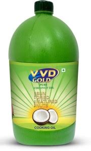 VVD Gold Pure Coconut Oil - 5 Litre Can - For Cooking Purpose | Thengai ...
