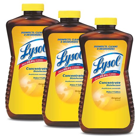Lysol Concentrate All Purpose Cleaner Disinfectant, 12 Ounce (Pack of 3 ...