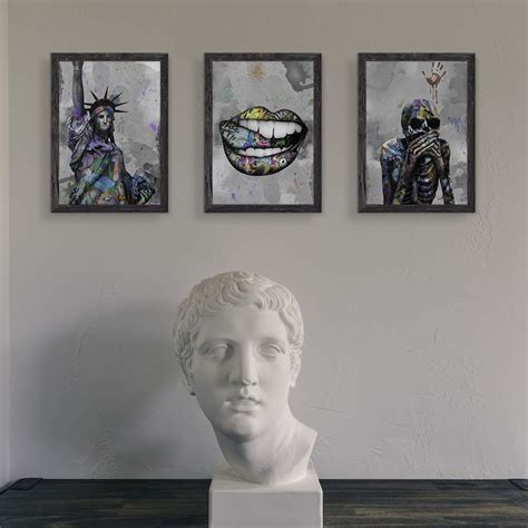 YUMKNOW Cool Graffiti Room Decor - Unframed 8x10" Set of 4, Indie ...