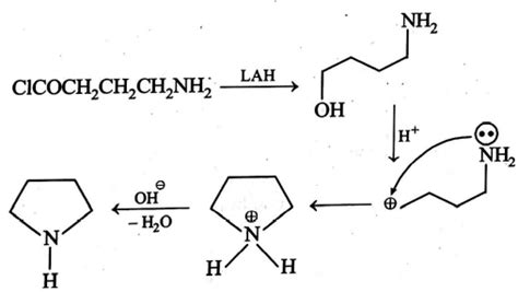 Identify (X) in the following reaction. ClCOCH 2 CH 2 CH 2 NH 2 ...