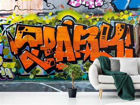 Vibrant Graffiti Wall Mural | Peel and Stick Adhesive | Inspire Uplift