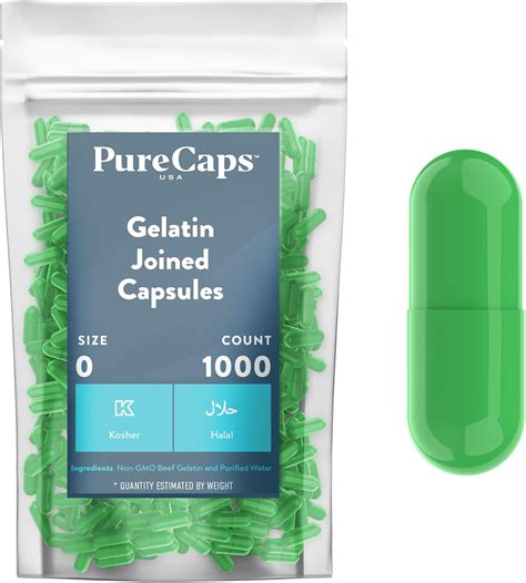 Purecaps USA - Size 0 Empty Apple Green Gelatin Pill India | Ubuy