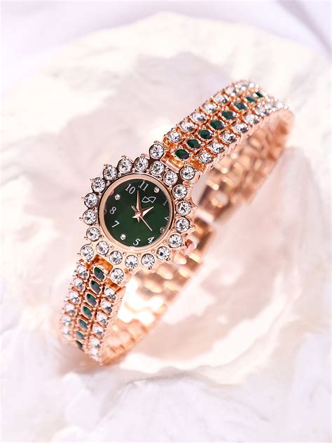 Haute Sauce Sleek Block Gold & Emerald Watch - HSWC1243
