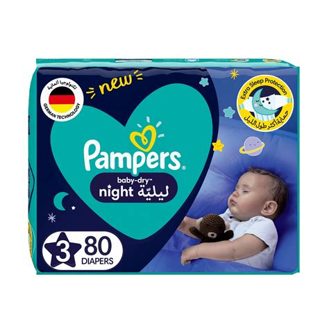 Pampers Baby-Dry Night Diapers Size 3 7-11 kg 80pcs Online at Best ...