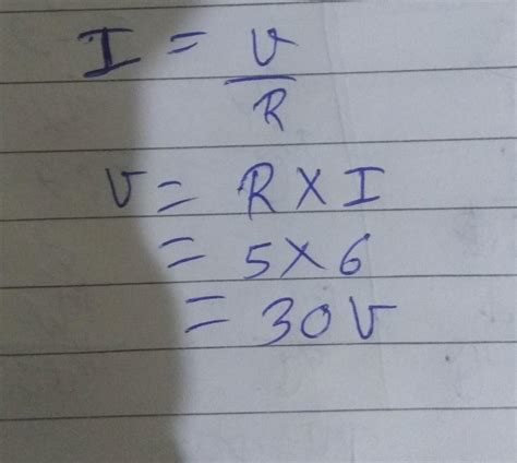 What voltage is required to move 6A through 5Ω? - Brainly.in