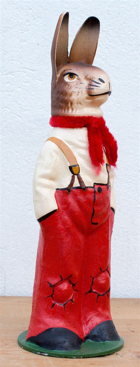 Antique Papier Maché German Easter Bunny Candy Sweets Container Germany ...
