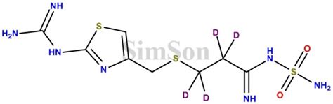 Famotidine D4 | CAS No- 76824-35-6(Unlabelled) | Simson Pharma Limited