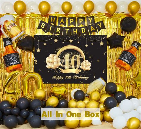 Figepo 40th Birthday Party Decorations To Years Old Party Supplies ...