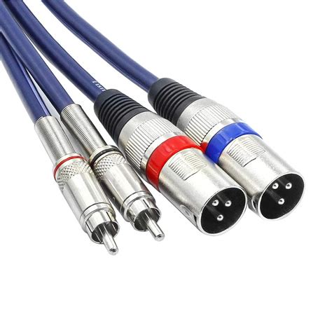 TISINO Dual RCA to XLR Male Cable, 2 XLR to 2 RCA/Phono Plug HiFi ...