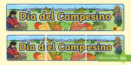 Acróstico del Día del Campesino con palabra "campesino"