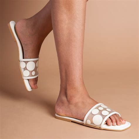 Dotty White Flats – The CAI Store