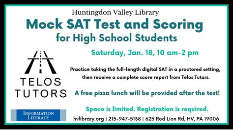 Mock SAT Test and Scoring for High School Students, 625 Red Lion Rd ...