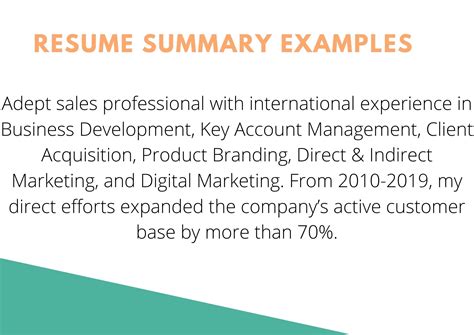 Resume Summary Examples | Professional Resume Summary Samples