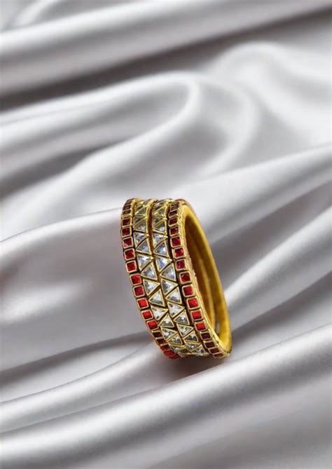 Sleek Kundan Bangles – Wow Knots