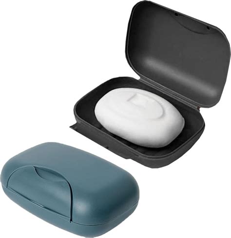 Travel Soap Case Box,2Pcs Soap Box,Soap Dish with Lid,Portable Shower ...