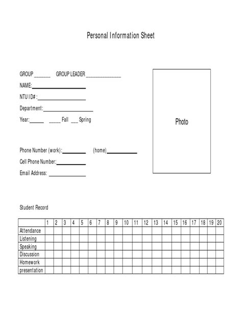 Image result for Individual Information Table