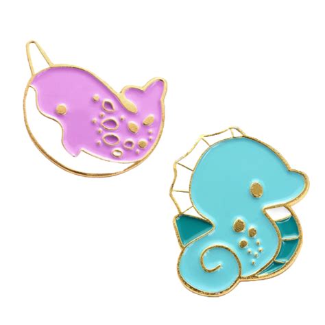 FURE Ocean Friends – Whale and Seahorse Enamel Pins