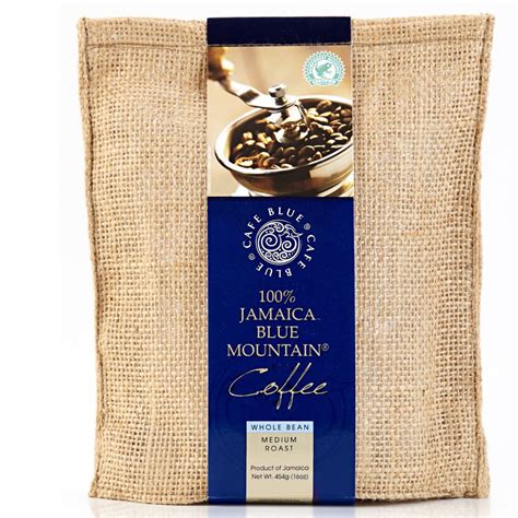 Buy Cafe Blue 100% Jamaica Blue ain Coffee Beans (454g) Online at ...
