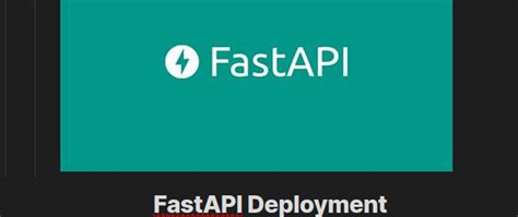 Image result for FastAPI Deployment
