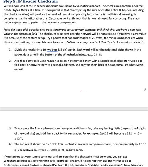 Image result for Calculating a Header Checksum Examples