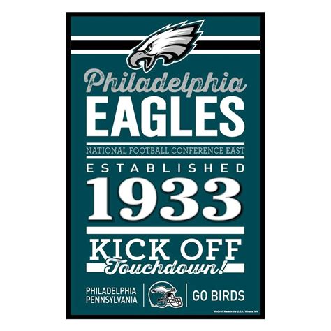 PHILADELPHIA EAGLES HOME WORDAGE 11X17 WALL SIGN - JR'S SPORTS