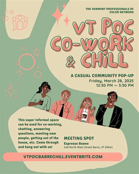 VT PoC Co-Work & Chill: Barre - The Vermont Professionals of Color Network