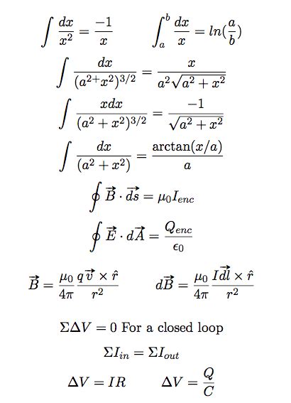 Image result for Calculus-Based Physics Formulas