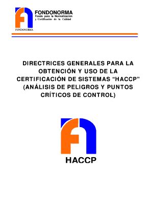 Fillable Online fondonorma org DIRECTRICES GENERALES PARA LA OBTENCI N ...
