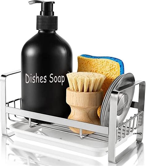 Vanten Kitchen Sink Caddy Organizer, Sponge Holder for Sink, Sink Tray ...