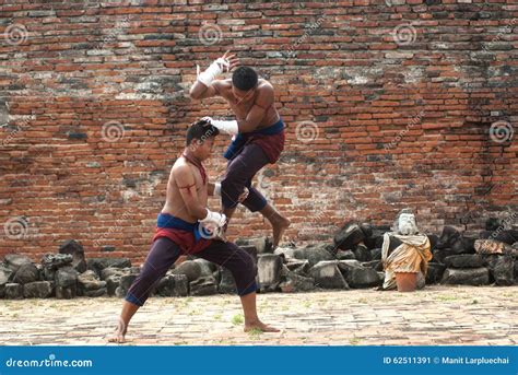Fighters Take Part in an Outdoor Muay Boran. Editorial Photo - Image of ...