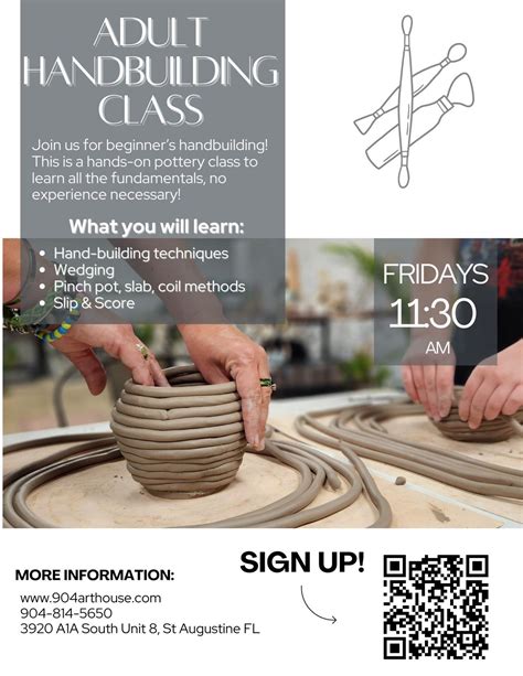 Adult Hand-Building Fundamentals Class, 3920 A1A SUnit 8, St. Augustine ...