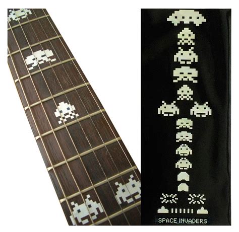 Fretboard Markers Inlay Sticker Decals for Guitar Bass - Space Invaders ...