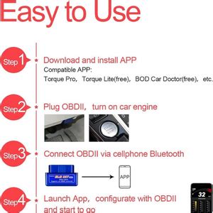 D6Mini V 2.1 Elm327 Obd2 Bluetooth Adapter Elm 327 V2.1 Obd 2 Obdii ...