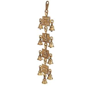 Mla'S Decor Laxmi, Ganesh, Shubh Labh Wall Hanging Ghanti With 9 Bells ...