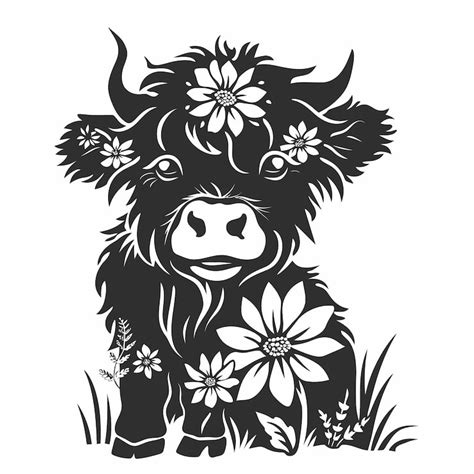 Highland cow silhouette Images - Free Download on Freepik