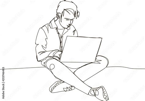 Man Using Computer Drawing 的图像结果