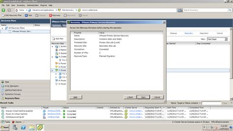Image result for VMware Site Recovery Manager Interface