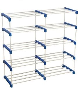 CMerchants Open 10 Layer Metal Shoe RACK Metal, Plastic Collapsible ...