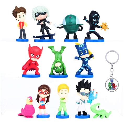 Buy PJ s Figures Set – 12 Pcs Party Decorations – Premium Cake Toppers ...