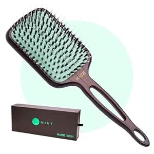 Buy Professional Series Eco-Friendly Boar Bristle Paddle Hair Brush for ...