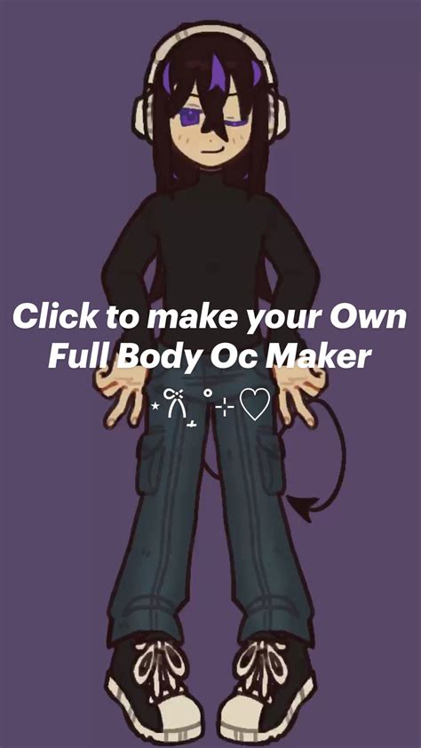 Click to make your Own Full Body Oc Maker | Animation character ...