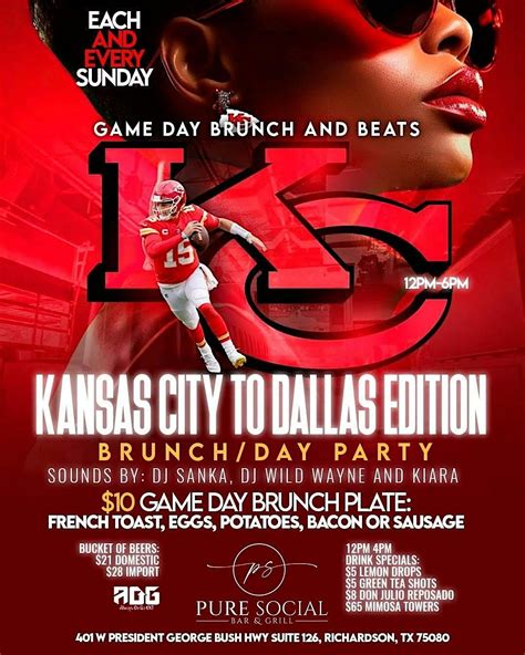 GAME DAY BRUNCH & BEATS “NFL SUNDAY SERIES”, Pure Social Bar & Grill ...