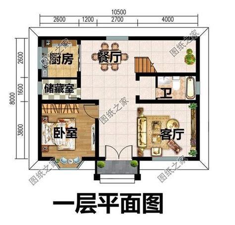 120平方米新农村四层别墅设计图纸12X10米50万以内_四层别墅设计图(含4层以上)_图纸之家