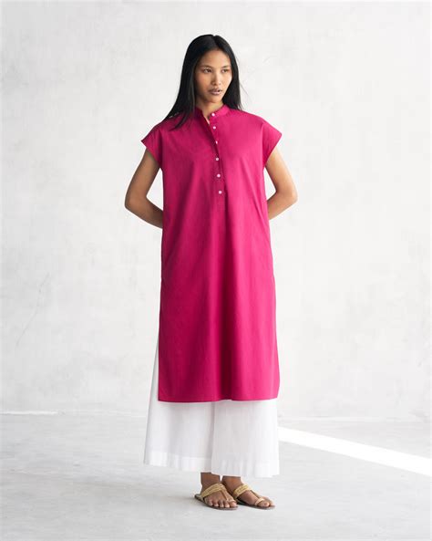 Short Sleeve Kurta - Berry – Nicobar