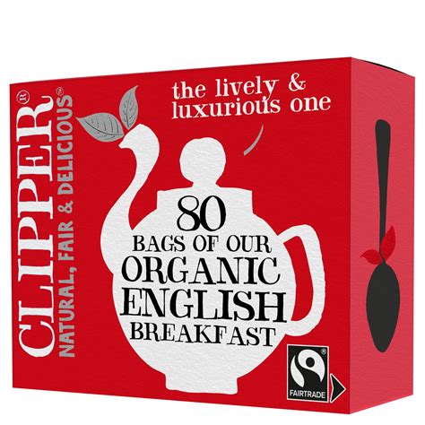Clipper Tea English Breakfast Assam Blend Fairtrade Organic Plant Based ...
