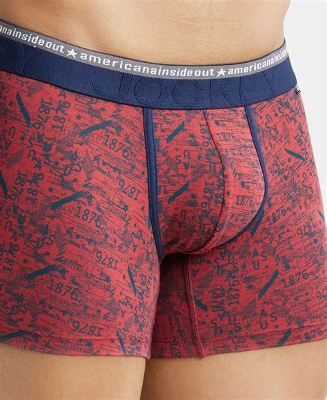 Buy Super Combed Cotton Elastane Printed Trunk with Ultrasoft Waistband ...