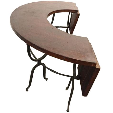 Unusual Semi-Circle Hunt Table for Wine Testing For Sale at 1stdibs