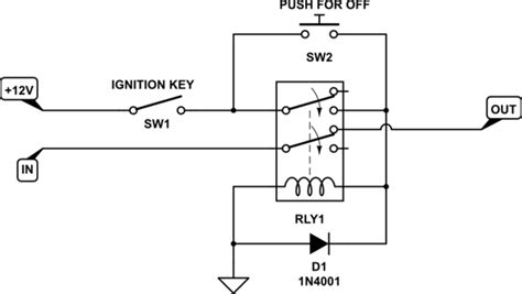 Image result for Control Relay Latch around a Push Button