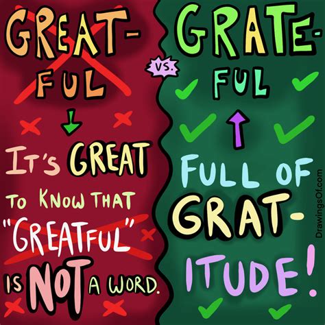 How to Spell Grateful (vs. Greatful or Gratefull) - Drawings Of...