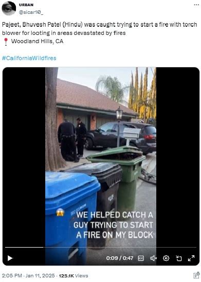 Fact Check: ‘Indian Hindu’ Caught Attempting To Start Fire In LA ...